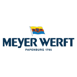Logo der Meyer Werft aus Papenburg an der Ems in Niedersachsen