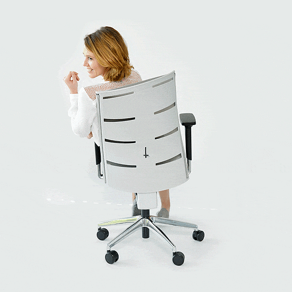 ergonomischer Bürostuhl mit sensosit Sitztechnologie rotierende Rückenlehne