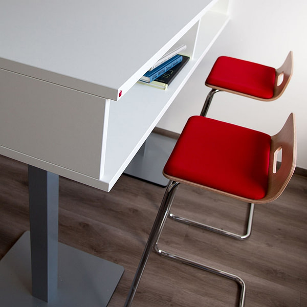 Barhocker Holz mit Kissen orange sitting smart lento