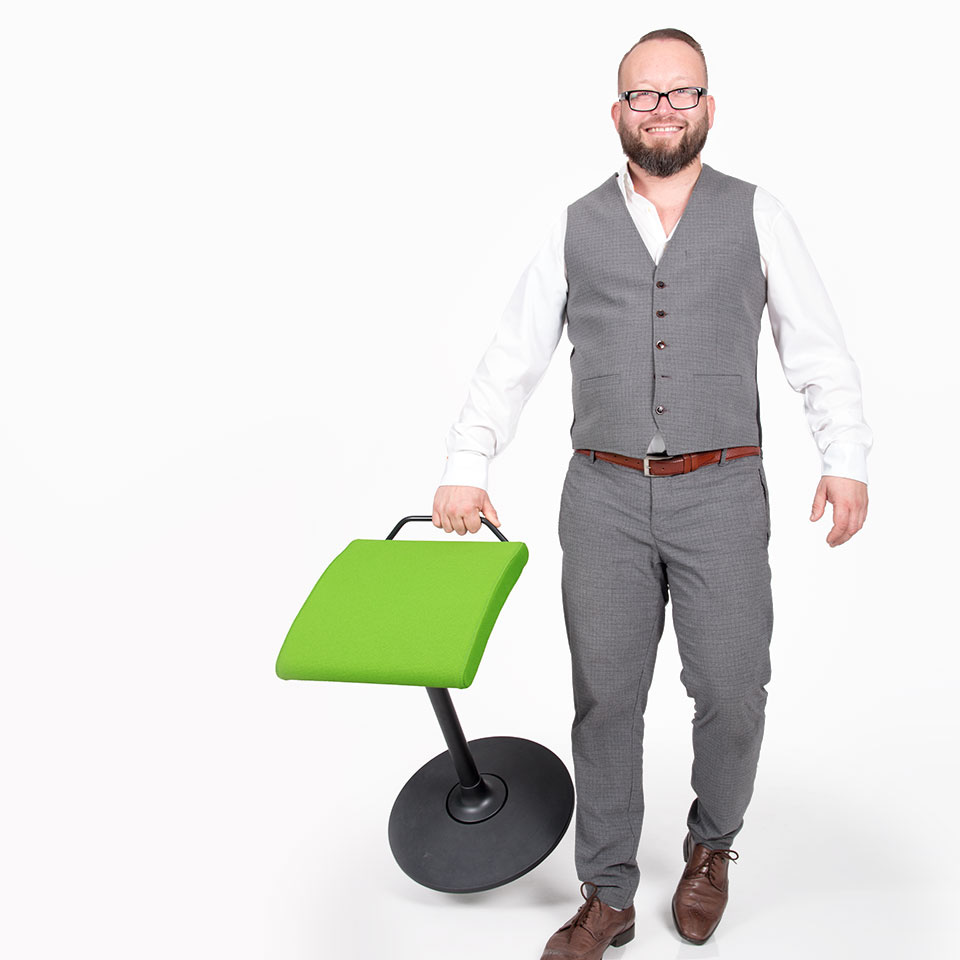 lento ergonomische Sitz-Stehhilfe 360° sella activa mit Schwingfunktion grün - Stehstuhl