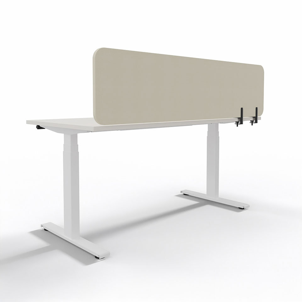lento Sichtschutz fürs Büro Trennwand zur Auftischmontage 40 cm Farbe: Oyster