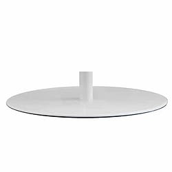 Tellerfuß für Beistelltisch oder Esstisch rund weiß