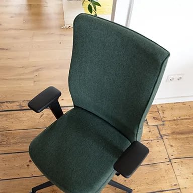 Ergonomischer Bürostuhl agilis genesis grün Detailansicht von oben, Hersteller lento