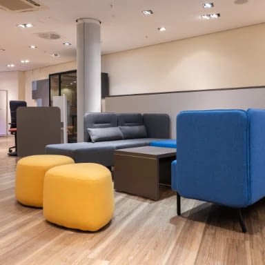 Ruhezone im Büro – komplette Büroeinrichtung mit Büromöbel Leasing lento