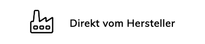 Haus-Symbol mit Schriftzug „Direkt vom Hersteller“