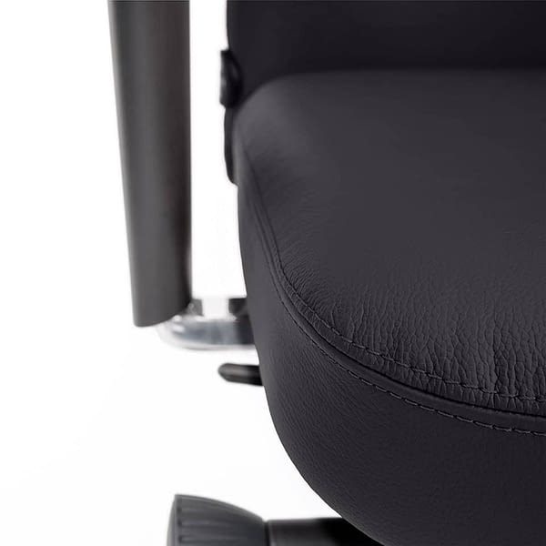 Detail zu Chefsessel Bürostuhl mit Kopfstütze von lento in Echtleder schwarz: Qualität made in Germany