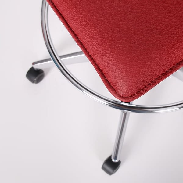 roter Tresenstuhl, barhocker mit Aluminium Fußkreuz von lento