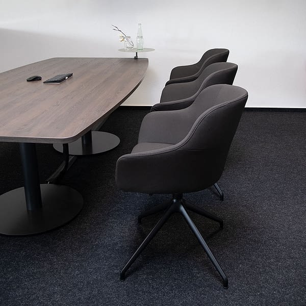 lento Kanzleieinrichtung ausstatten mit Polsterstühle |Konferenzstühle mit Armlehnen ausstatten für mehr Sitzkomfort im Büro, in Konferenzräumen, Esszimmer oder Wohnzimmer