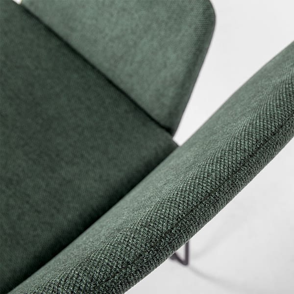 Feinansicht Stoff sitting smart grün mit Armlehnen Kufenstuhl/Konferenzstuhl