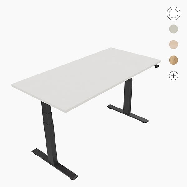 <strong>cosinus SITZ-STEHTISCH</strong><br>elektrisch höhenverstellbarer Schreibtisch 🇩🇪 Made in Germany, Gestell anthrazit-metallic, 160 bis 200 cm Breite