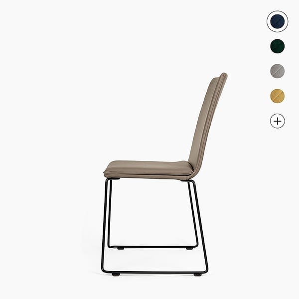 Besucherstuhl | Konferenzstuhl in offener Form sitting smart lento Titelbild - Kufengestell schwarz & Farbvarianten Echtleder