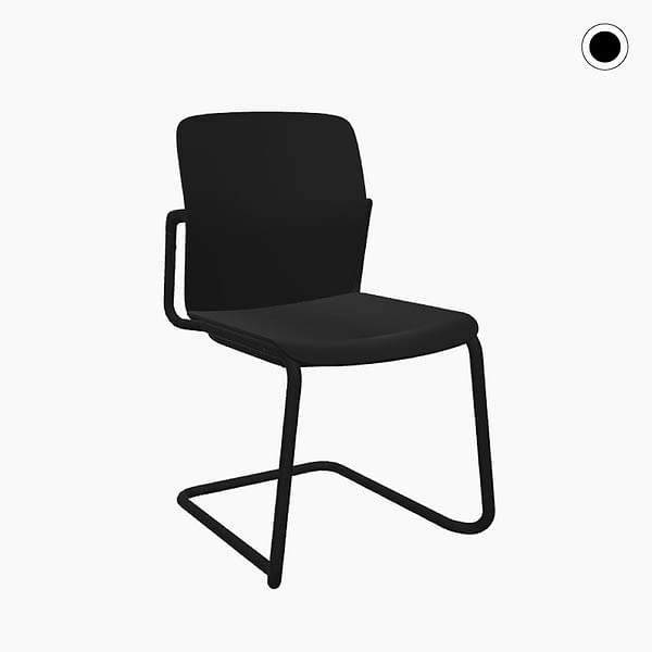 <strong>FREISCHWINGER</strong><br>light 2.0 - Mehrzweck Stapelstuhl schwarz 🇩🇪 Made in Germany