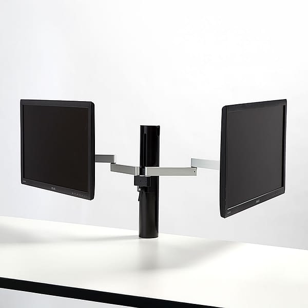 Schreibtischzubehör - Monitorhalterung Future Flex mit zwei beweglichen Armen schwarz