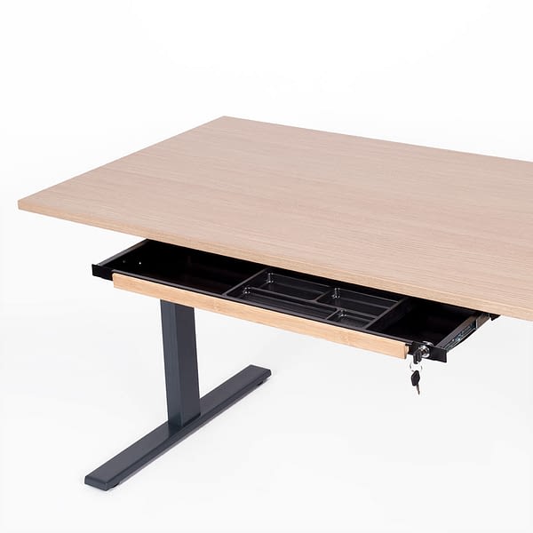 Bild von Schublade Slim Tray mit Bambusleiste am Schreibtisch - Schreibtischzubehör lento