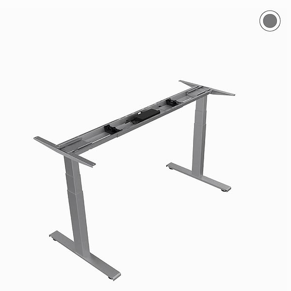 <strong>cosinus TISCHGESTELL</strong><br>elektrisch höhenverstellbar 🇩🇪 Made in Germany, silberaluminium, teleskopierbar für Platten 160 bis 200 cm Breite