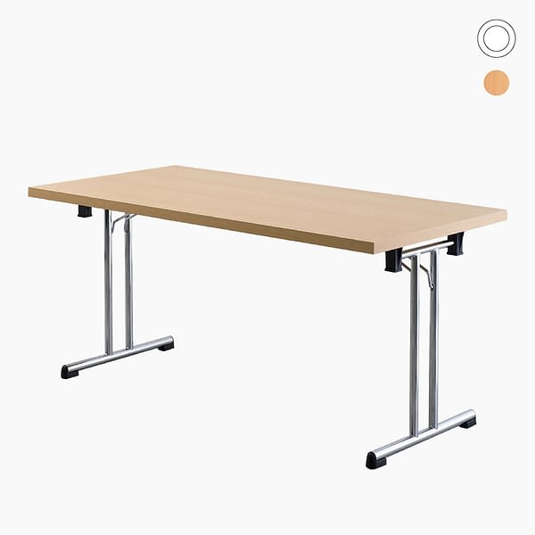 <strong>Schreibtisch klappbar - Klapptisch Büro</strong> Gestell chrom, 138 x 69 cm oder 160 x 80 cm