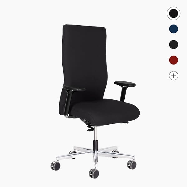 Bürostuhl XXL agilis Schwerlaststuhl belastbar bis 200 kg Stoff schwarz Hersteller lento