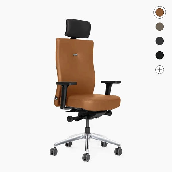 <span style="color: #e50064;">agilis – COMFORT</span><br><br><strong>Der AKTIVE mit Kopf in Leder</strong><br>ergonomischer Bürostuhl mit Kopfstütze 🇩🇪 Made in Germany - sensosit®