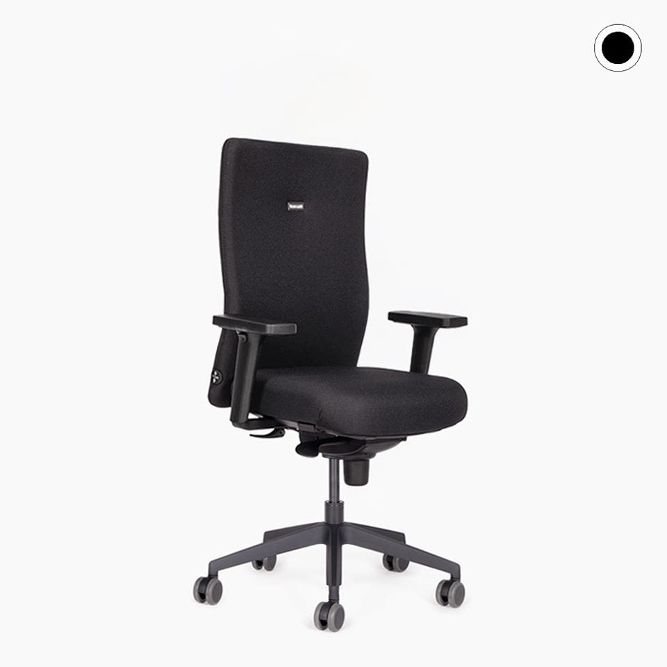 Ergonomischer Bürostuhl agilis Start Up in schwarz von lento - Titelbild mit Schrägansicht