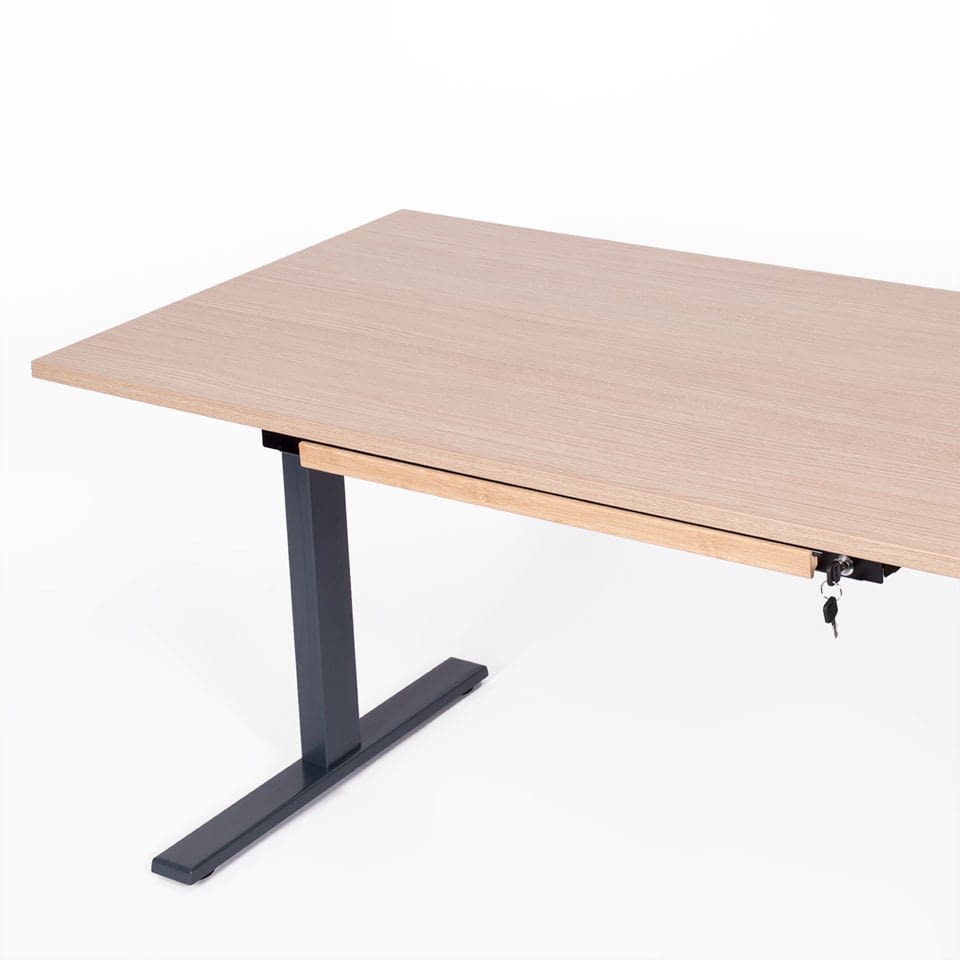 Bild von Schublade Slim Tray mit Bambusleiste am Schreibtisch - Schreibtischzubehör lento