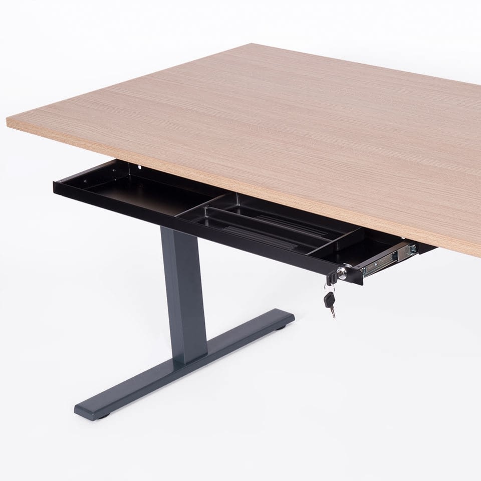 Bild vom Schreibtisch mit Schublade Ultra Pen mit Schloss - Schreibtischzubehör lento