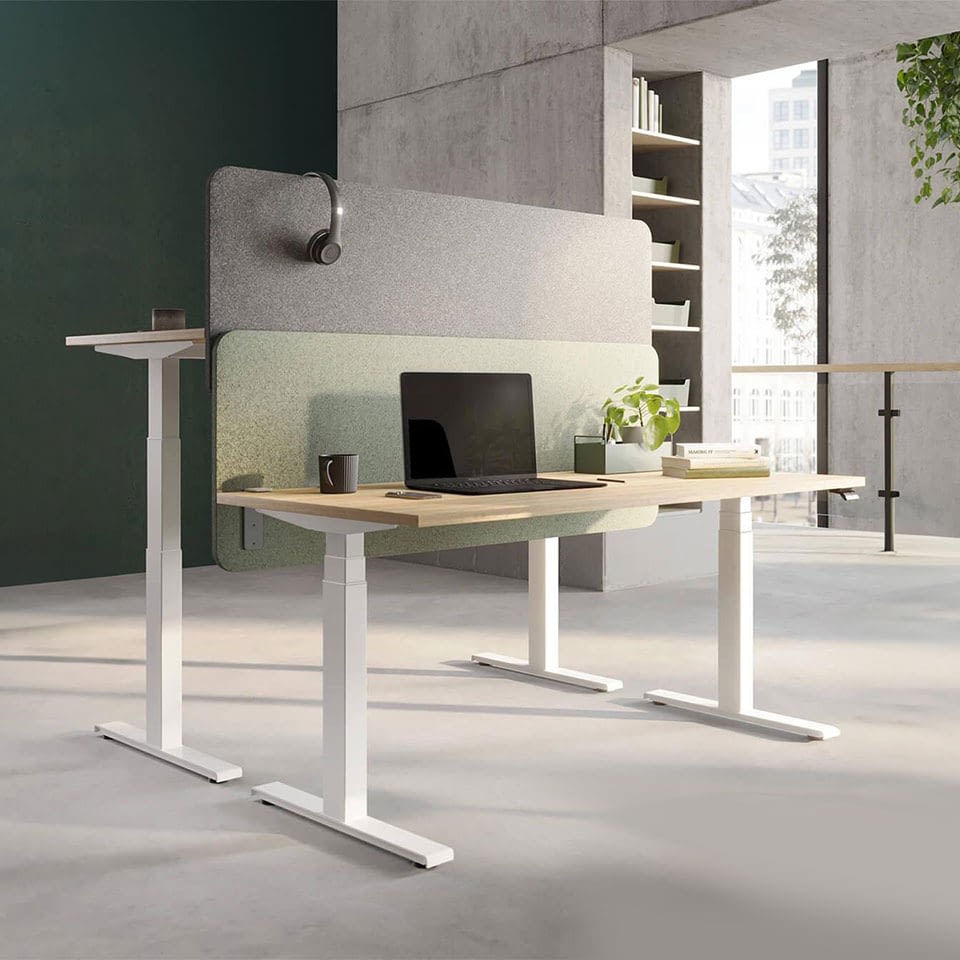 lento cosinus Doppelarbeitsplatz elektrisch höhenverstellbar – Made in Germany