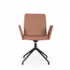 Bild von Konferenzstuhl sitting smart von lento ergonomischer Drehstuhl aus Leder in braun mit Armlehnen direkt vom Hersteller aus Deutschland