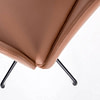 Detailbild des sitting smart von lento Drehstuhl Besucherstuhl aus hochwertigen Echtleder in braun Vollpolster mit Armlehnen für Besprechungsraeume direkt vom Hersteller