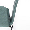 detailbild eines lento kufenstuhl besucherstuhl konferenzstuhl modell sitting smart in stoff gruen