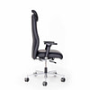 Bild zu Echtleder Bürostuhl für besonders schwere Menschen mit Kopfstütze in Echtleder schwarz von lento Modell agilis XL