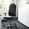 Bild eines Bürostuhl in Übergröße Chefsessel XXL für besonders große und schwere Menschen belastbar bis 200 kg in Echtleder schwarz von lento
