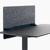 lento Schreibtischzubehör: Trennwand mit Kabelkanal blau 1100 mm mit Tischklemmen