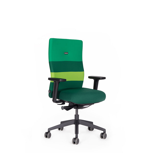 Ergonomischer Bürostuhl agilis grün mit Kontraststreifen grün