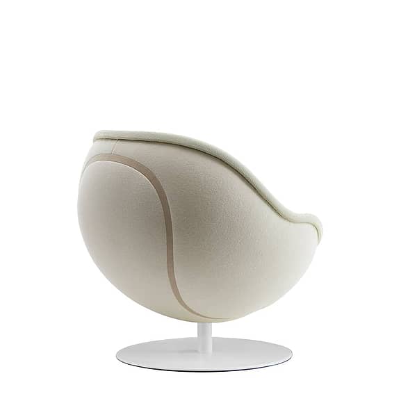 image of a volley tennis lounge chair lillus by lento in white colour tennis design tennis chair round chair bowl chair globe chair iconic sports furniture made in germany for gastronomy shop fitting retail design
