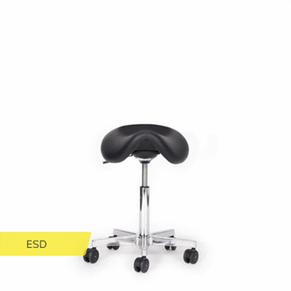 Bild zu ergonomischer ESD-Hocker mit Sattelsitz von lento made in Germany direkt vom deutschen Hersteller versandkostenfrei online bestellen