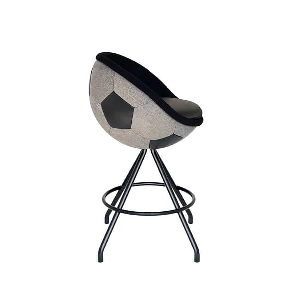 lillus hattrick – Vintage Fußball Tresenstuhl Counterstuhl – Echtleder Ø 63 cm