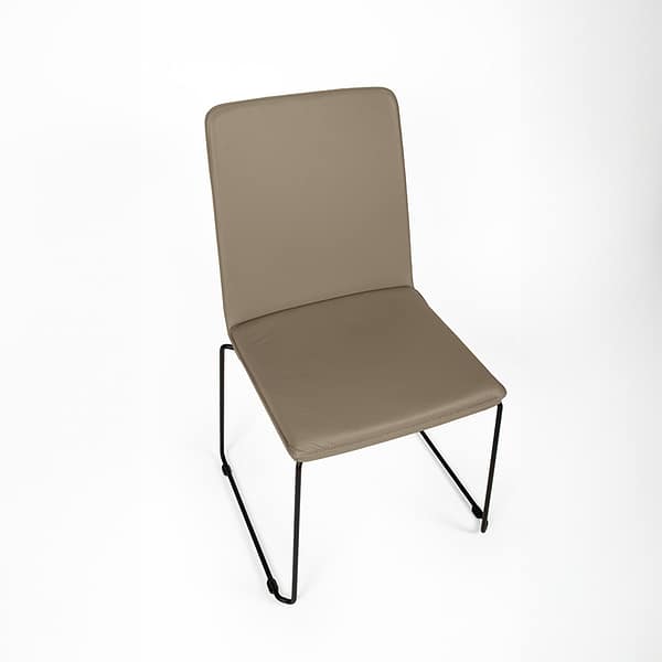 sitting smart lento kufengestell schwarz leder safari detail2