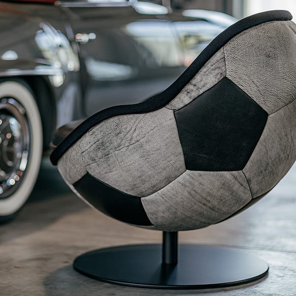 fussball lounge sessel stuhl lento lillus hattrick echtleder vintage 9