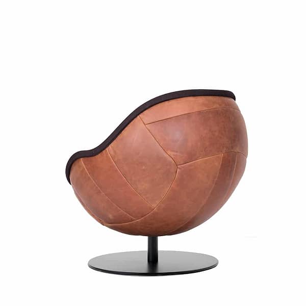 Bild Loungesessel Ballsessel Fussballsessel Loungemoebel lento lillus wembley in echtleder braun