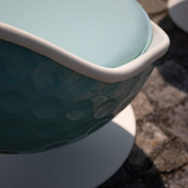 image of a lillus by lento golf stool lounge chair couloured design blue with seat cushion ball seat louge chair for sports service