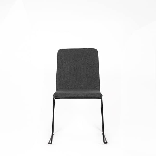 lento sitting smart schwarz Kufenstuhl graphitgrau front
