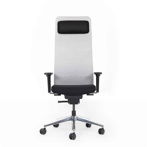 bild eines buerostuhl ergonomischer chefsessel mit kopfstuetze nackenkissen netzrücken stoff lento agilis matrix direkt online kaufen