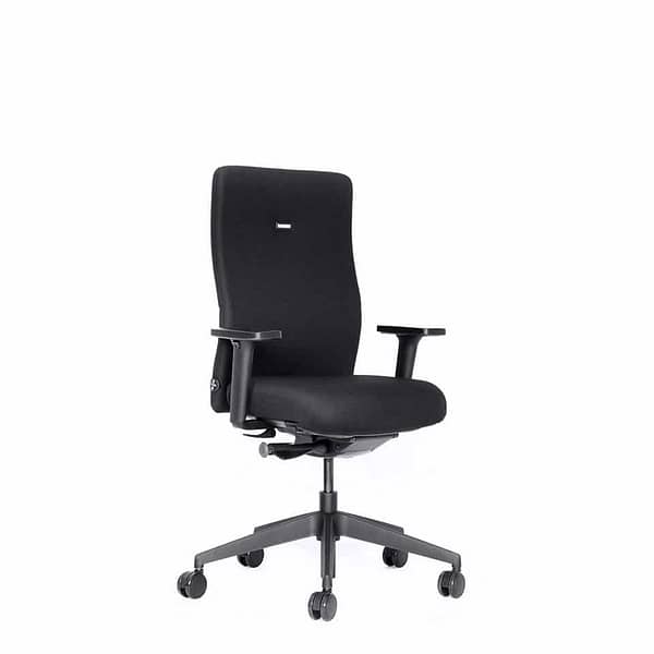 bild von ergonomischer buerostuhl laboro aus hochwertigen stoff in schwarz schreibtischstuhl mit und ohne armlehnen direkt vom hersteller aus deutschland sofort lieferbar