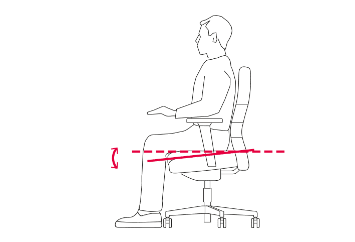 schematische Zeichnung zu buerostuhl mechanik synchronmechanik mit freier sitzneige nach vorn sitzneigeverstellung automatisch von lento deutscher buerostuhlhersteller