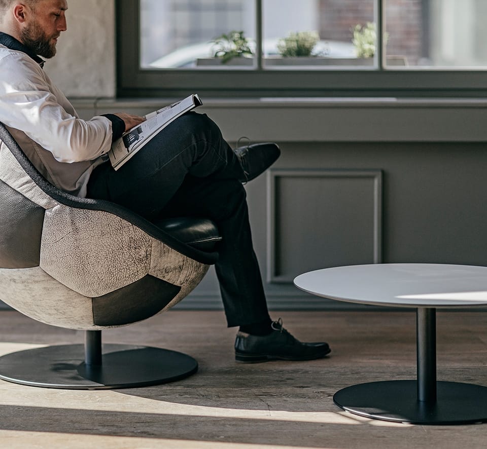 beistelltisch couchtisch rund lento lillus style before competition schwarz 420mm 2