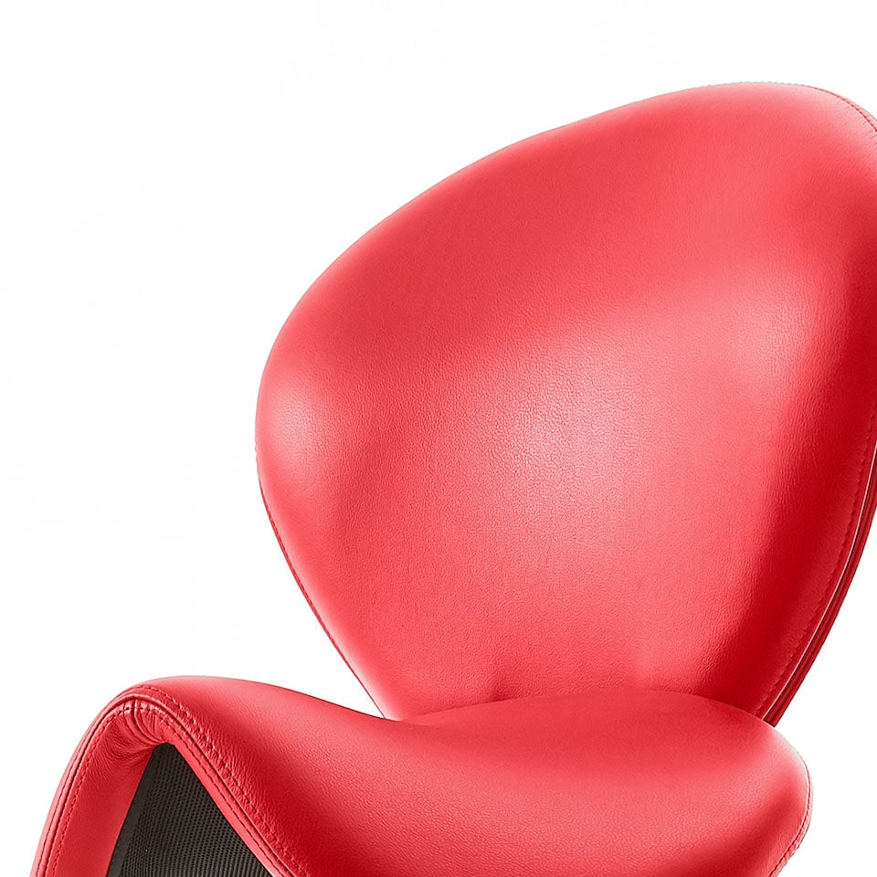 sattelstuhl mit rueckenlehne kunstleder rot lento sella aus deutschland
