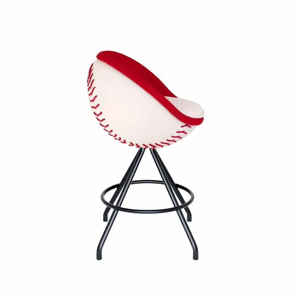 image of a lounge chair counter stool lillus homerun design by lento baseball chair ball seat round chair bowl chair globe chair premium sports furniture made in germany