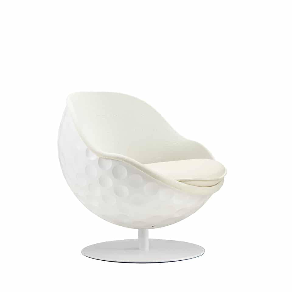 image of a lounge chair eagle golf design lillus ball seat ball stool round chair for sports industry interior design by lento