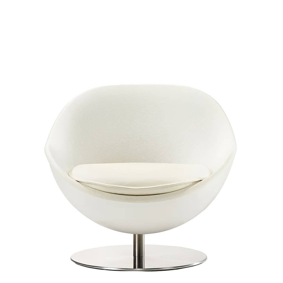 lillus art kugel sessel pop art weiss front