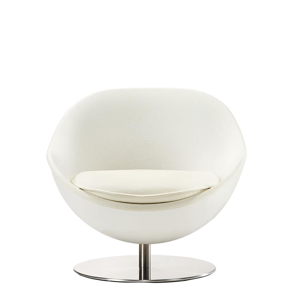 lillus art kugel sessel pop art weiss front